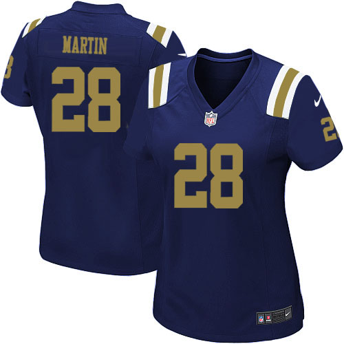 Women's Elite Curtis Martin Nike Jersey Navy Blue Alternate - #28 NFL New York Jets